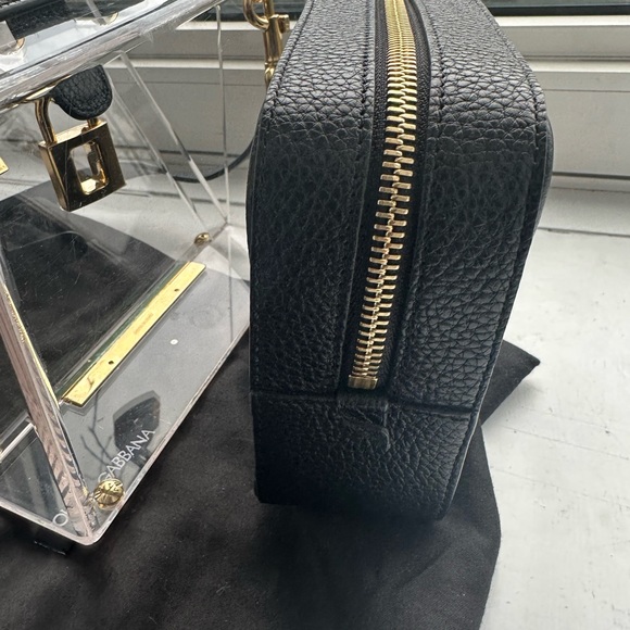 Dolce & Gabbana Plexiglass Encased Black Leather Clutch/Crossbody - Picture 14 of 16